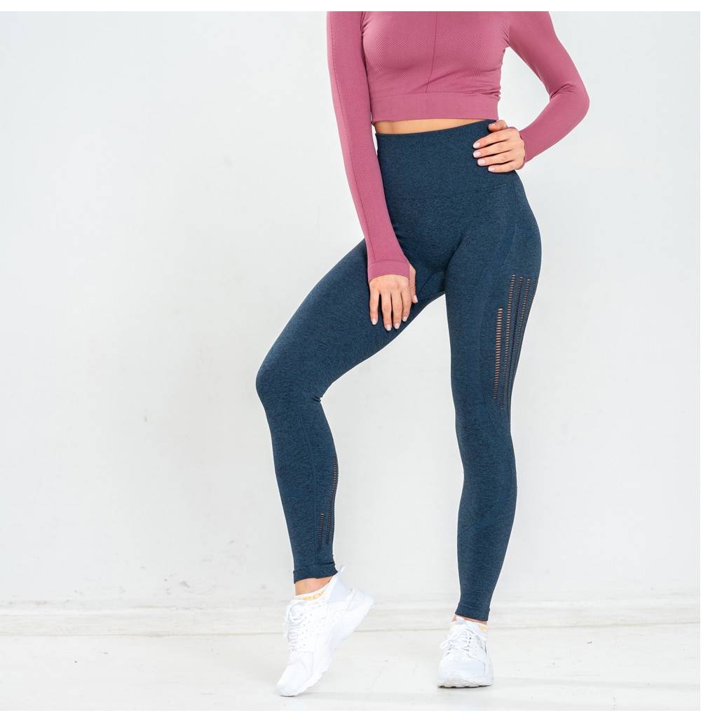 Frauen hochgezogene nahtlose Leggings Active Wear Classic Styles Women Clothing cb5feb1b7314637725a2e7: Black|Blue|Grey|Pink