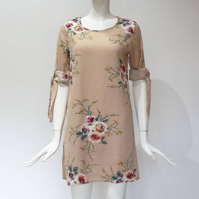 Women's Loose Floral Printed Summer Dress