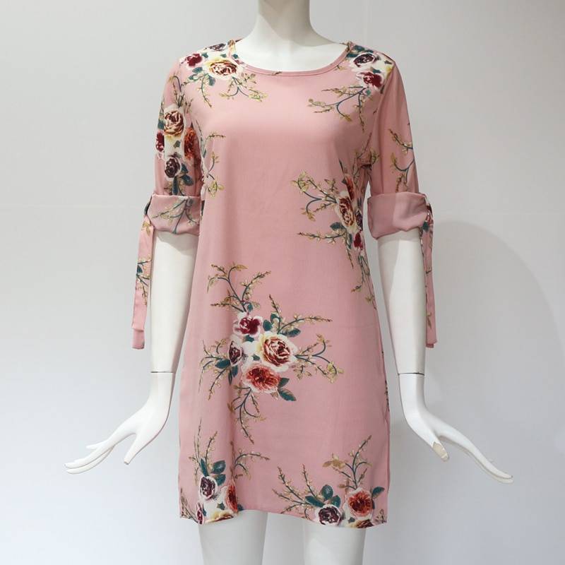 Women's Loose Floral Printed Summer Dress