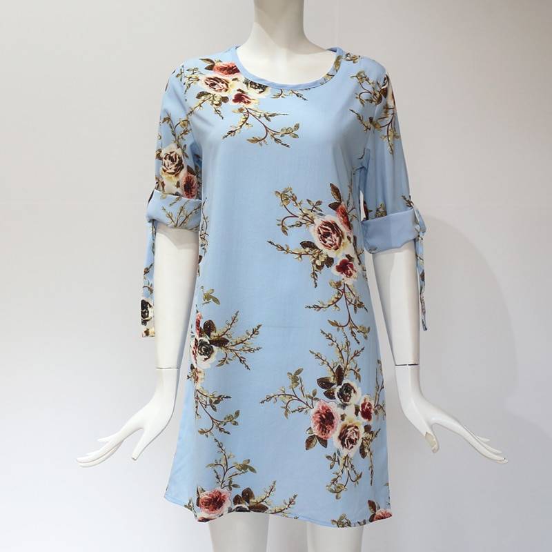 Women's Loose Floral Printed Summer Dress