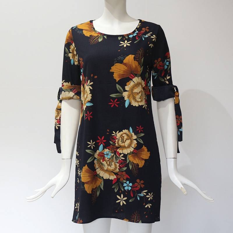 Women's Loose Floral Printed Summer Dress