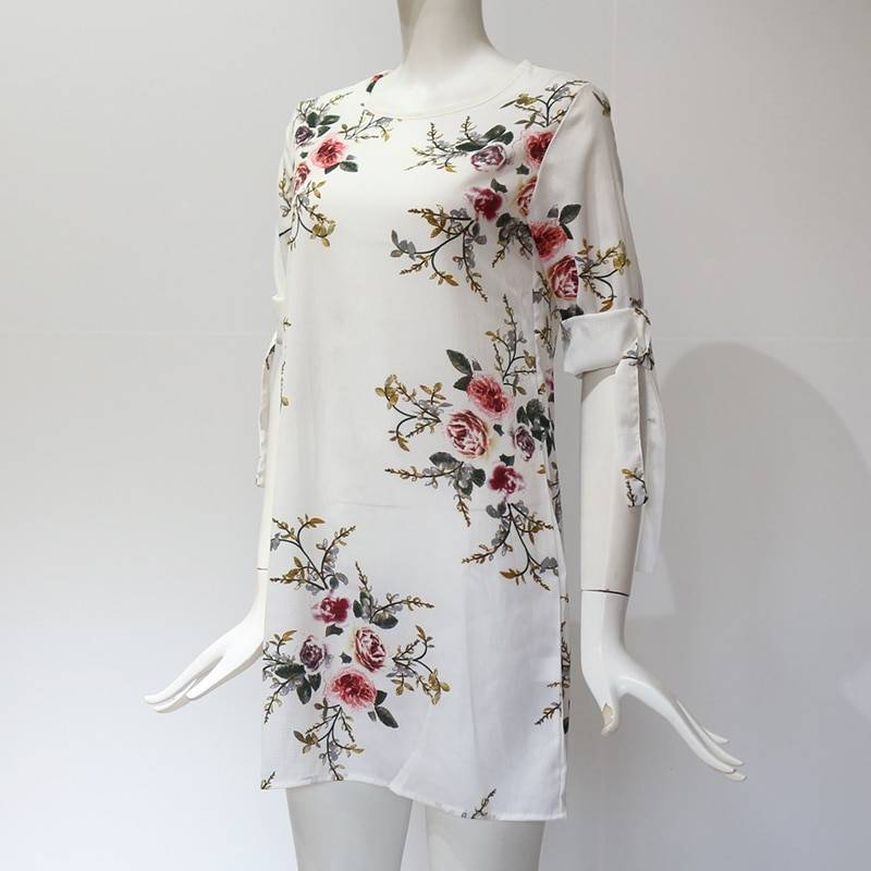 Women's Loose Floral Printed Summer Dress