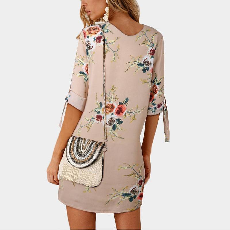 Women's Loose Floral Printed Summer Dress