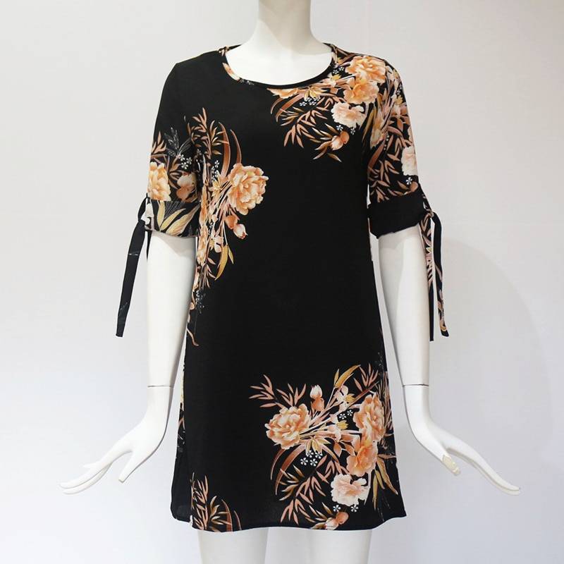 Women's Loose Floral Printed Summer Dress