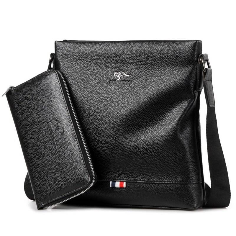 Lakonisch gestaltete Umhängetasche mit Geldbörse für Männer Accessories Bags & Wallets Men cb5feb1b7314637725a2e7: Black|Black 2|Black 2 set|Black Set|Brown|Brown 2|Brown 2 set|Brown set