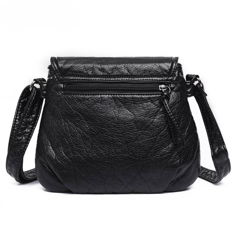 Elegante, kompakte Crossbody-Tasche aus weichem Leder für Frauen Accessories Bags & Wallets Women cb5feb1b7314637725a2e7: Black