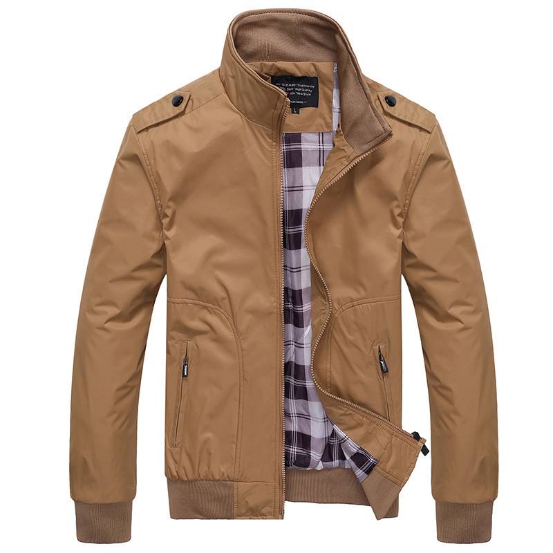 Lässige Stehkragen-Schlankjacke für Männer Casual Coats & Jackets Men Clothing Styles cb5feb1b7314637725a2e7: Black|Blue|Green|Grey|Khaki