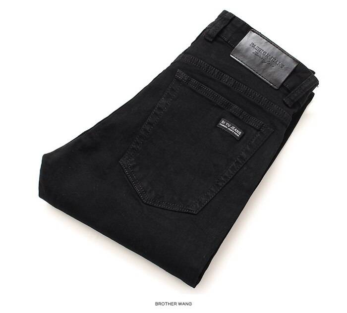 Klassische, schmal geschnittene Denim-Jeans für Männer Classic Men Clothing Pants Styles cb5feb1b7314637725a2e7: Black