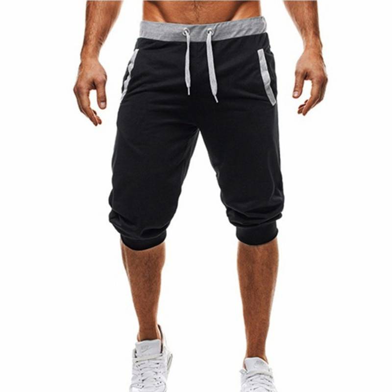 Bequeme, knielange, elastische Baumwoll-Jogger für Männer Active Wear Best Deals Men Clothing cb5feb1b7314637725a2e7: Black|Dark Gray|GRay