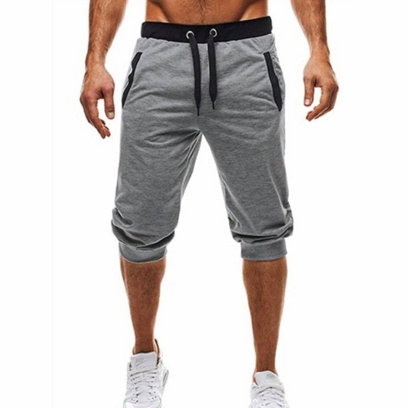 Bequeme, knielange, elastische Baumwoll-Jogger für Männer Active Wear Best Deals Men Clothing cb5feb1b7314637725a2e7: Black|Dark Gray|GRay