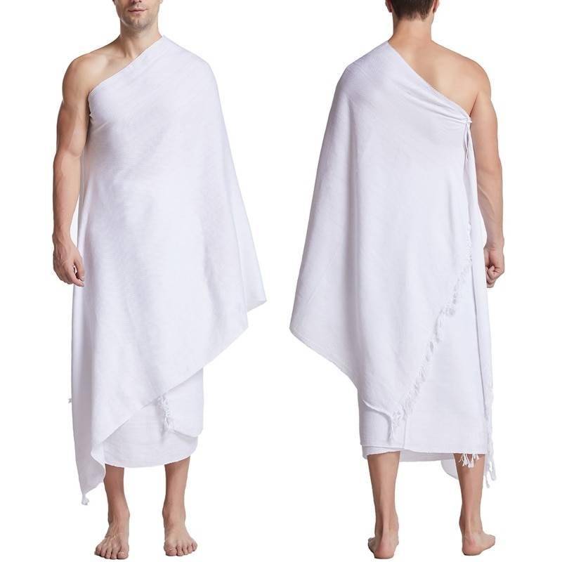 Ihram Ehram Ahram for Men for Hajj and Umrah – 2 Towels Special cb5feb1b7314637725a2e7: White