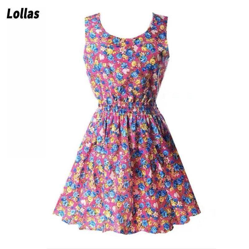 Sleeveless more slim and comfortable pure cotton round neck vest with floral applique dress Casual Dresses Styles Summer Collection Women Clothing cb5feb1b7314637725a2e7: 01|02|03|Black|blue flower|cotton style2|cotton style3|Green flower|Red