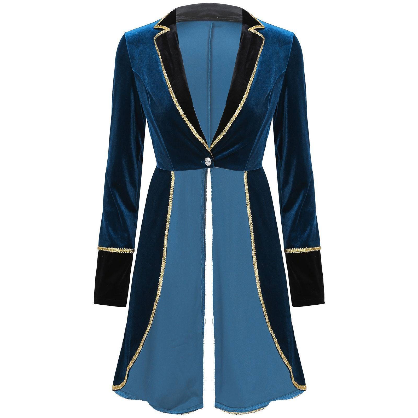 Women Adult Circus Ringmaster Costume Velvet Long Sleeve Blazer Arty Dresses Styles Women Clothing cb5feb1b7314637725a2e7: Black|Blue|Purple|Red