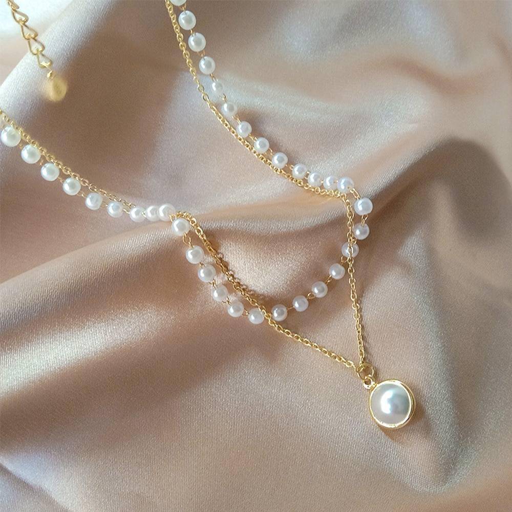 Women’s Pearl Necklace Pendant Accessories Jewelry & Watches Women 8d255f28538fbae46aeae7: Gold-color|Silver Color