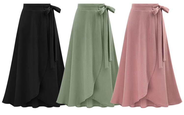 Ruffles High Waisted Bowtie Women's Maxi Skirt