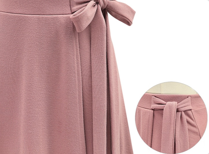 Ruffles High Waisted Bowtie Women's Maxi Skirt