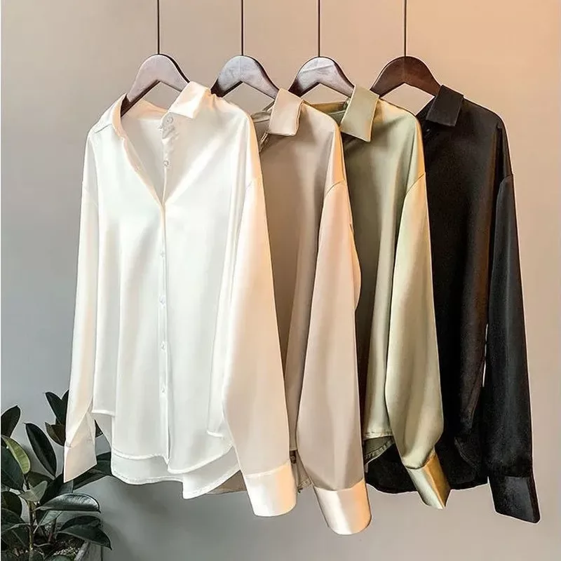 Womens Clothing #Silk Shirt #Vintage Blouse Women Sheer Top Women Long Sleeve Women Overshirt Blouses & Shirts New In Styles Vintage Women Clothing cb5feb1b7314637725a2e7: armygreen|Black|Champagne|White