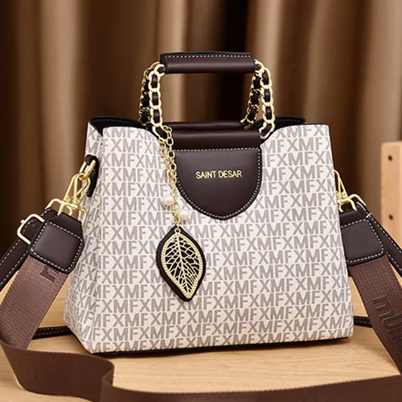New Women bag Handbag for women a main Designer Shoulder bags handbag for women Accessories Bags & Wallets Women Women cb5feb1b7314637725a2e7: Brown|Ivory